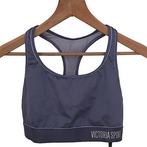 VICTORIA’S SECRET sz Large The Player Sports Bra Racerback Scoop Neck Periwinkle